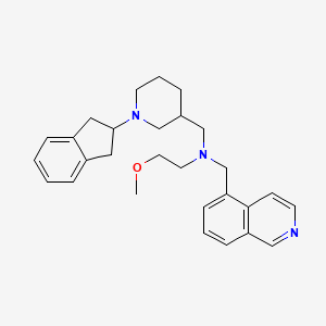 molecular formula C28H35N3O B3790102 N-{[1-(2,3-dihydro-1H-inden-2-yl)-3-piperidinyl]methyl}-N-(5-isoquinolinylmethyl)-2-methoxyethanamine 