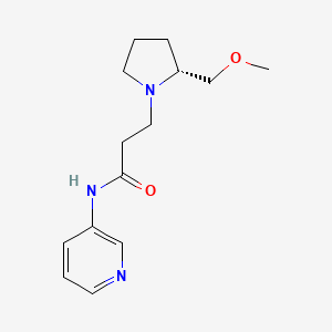 molecular formula C14H21N3O2 B3790144 3-[(2R)-2-(methoxymethyl)pyrrolidin-1-yl]-N-pyridin-3-ylpropanamide 