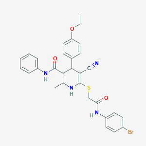 6-{[2-(4-bromoanilino)-2-oxoethyl]sulfanyl}-5-cyano-4-(4-ethoxyphenyl)-2-methyl-N-phenyl-1,4-dihydro-3-pyridinecarboxamide