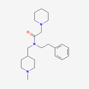 molecular formula C22H35N3O B3790151 N-[(1-methyl-4-piperidinyl)methyl]-N-(2-phenylethyl)-2-(1-piperidinyl)acetamide 