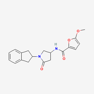 molecular formula C19H20N2O4 B3790163 N-[1-(2,3-dihydro-1H-inden-2-yl)-5-oxo-3-pyrrolidinyl]-5-methoxy-2-furamide 