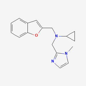 (1-benzofuran-2-ylmethyl)cyclopropyl[(1-methyl-1H-imidazol-2-yl)methyl]amine