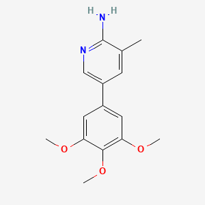 molecular formula C15H18N2O3 B3790204 3-methyl-5-(3,4,5-trimethoxyphenyl)pyridin-2-amine 