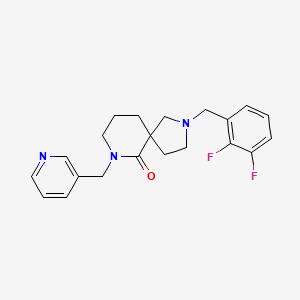 molecular formula C21H23F2N3O B3790218 2-(2,3-difluorobenzyl)-7-(3-pyridinylmethyl)-2,7-diazaspiro[4.5]decan-6-one 