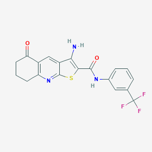 3-amino-5-oxo-N-(3-(trifluoromethyl)phenyl)-5,6,7,8-tetrahydrothieno[2,3-b]quinoline-2-carboxamide