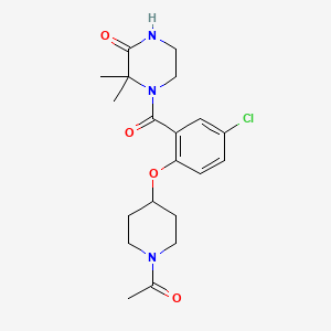 4-{2-[(1-acetyl-4-piperidinyl)oxy]-5-chlorobenzoyl}-3,3-dimethyl-2-piperazinone