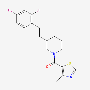 3-[2-(2,4-difluorophenyl)ethyl]-1-[(4-methyl-1,3-thiazol-5-yl)carbonyl]piperidine