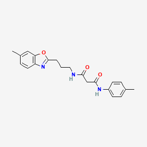 N-[3-(6-methyl-1,3-benzoxazol-2-yl)propyl]-N'-(4-methylphenyl)malonamide