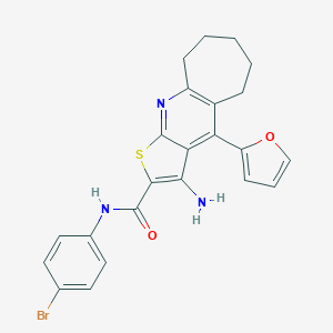 3-amino-N-(4-bromophenyl)-4-(2-furyl)-6,7,8,9-tetrahydro-5H-cyclohepta[b]thieno[3,2-e]pyridine-2-carboxamide