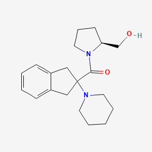 ((2S)-1-{[2-(1-piperidinyl)-2,3-dihydro-1H-inden-2-yl]carbonyl}-2-pyrrolidinyl)methanol