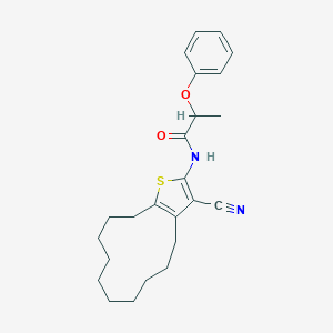 N-(3-cyano-4,5,6,7,8,9,10,11,12,13-decahydrocyclododeca[b]thien-2-yl)-2-phenoxypropanamide