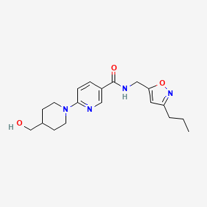 6-[4-(hydroxymethyl)-1-piperidinyl]-N-[(3-propyl-5-isoxazolyl)methyl]nicotinamide