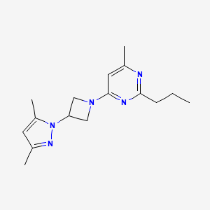 4-[3-(3,5-dimethyl-1H-pyrazol-1-yl)azetidin-1-yl]-6-methyl-2-propylpyrimidine