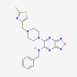 N-benzyl-5-[4-[(2-methyl-1,3-thiazol-4-yl)methyl]piperazin-1-yl]-[1,2,5]oxadiazolo[3,4-b]pyrazin-6-amine