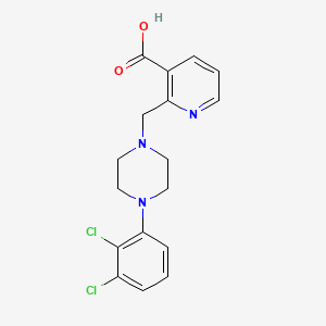 molecular formula C17H17Cl2N3O2 B3790367 2-{[4-(2,3-dichlorophenyl)piperazin-1-yl]methyl}nicotinic acid 