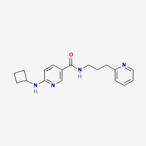 molecular formula C18H22N4O B3790377 6-(cyclobutylamino)-N-[3-(2-pyridinyl)propyl]nicotinamide 