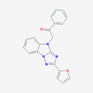 molecular formula C20H14N4O2 B379038 2-[2-(2-furyl)-4H-[1,2,4]triazolo[1,5-a]benzimidazol-4-yl]-1-phenylethanone 