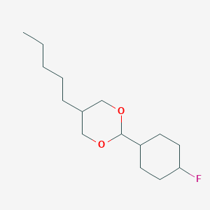 molecular formula C15H27FO2 B037904 2-(4-Fluorocyclohexyl)-5-pentyl-1,3-dioxane CAS No. 114818-11-0