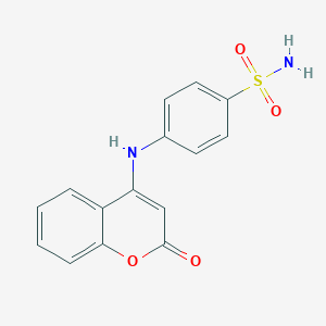 molecular formula C15H12N2O4S B379040 4-[(2-oxo-2H-chromen-4-yl)amino]benzenesulfonamide 