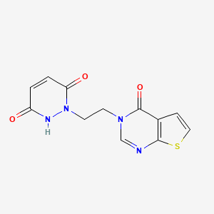 molecular formula C12H10N4O3S B3790403 2-[2-(4-oxothieno[2,3-d]pyrimidin-3-yl)ethyl]-1H-pyridazine-3,6-dione 