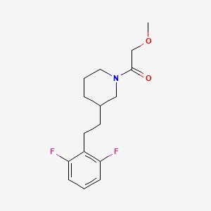 molecular formula C16H21F2NO2 B3790426 3-[2-(2,6-difluorophenyl)ethyl]-1-(methoxyacetyl)piperidine 