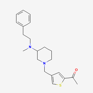 1-[4-({3-[methyl(2-phenylethyl)amino]-1-piperidinyl}methyl)-2-thienyl]ethanone