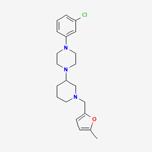 1-(3-Chlorophenyl)-4-[1-[(5-methylfuran-2-yl)methyl]piperidin-3-yl]piperazine