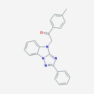 molecular formula C23H18N4O B379046 1-(4-methylphenyl)-2-(2-phenyl-4H-[1,2,4]triazolo[1,5-a]benzimidazol-4-yl)ethanone 