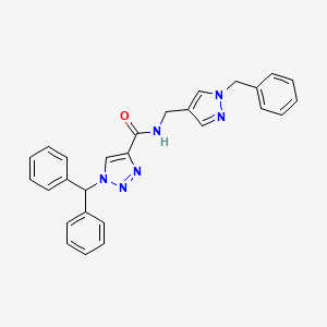 N-[(1-benzyl-1H-pyrazol-4-yl)methyl]-1-(diphenylmethyl)-1H-1,2,3-triazole-4-carboxamide