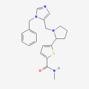 molecular formula C21H24N4OS B3790485 5-{1-[(1-benzyl-1H-imidazol-5-yl)methyl]-2-pyrrolidinyl}-N-methyl-2-thiophenecarboxamide 