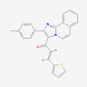 molecular formula C25H18N2OS B379049 1-[2-(4-Methylphenyl)imidazo[2,1-a]isoquinolin-3-yl]-3-(2-thienyl)-2-propen-1-one 