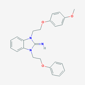 1-[2-(4-methoxyphenoxy)ethyl]-3-(2-phenoxyethyl)-1,3-dihydro-2H-benzimidazol-2-imine