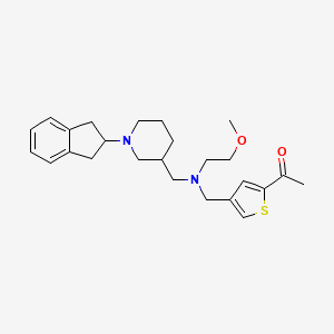 1-(4-{[{[1-(2,3-dihydro-1H-inden-2-yl)-3-piperidinyl]methyl}(2-methoxyethyl)amino]methyl}-2-thienyl)ethanone