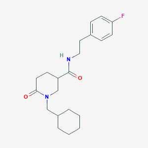 1-(cyclohexylmethyl)-N-[2-(4-fluorophenyl)ethyl]-6-oxo-3-piperidinecarboxamide