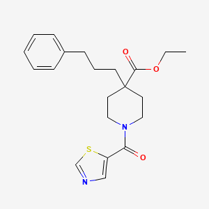 ethyl 4-(3-phenylpropyl)-1-(1,3-thiazol-5-ylcarbonyl)-4-piperidinecarboxylate