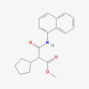 molecular formula C19H21NO3 B379054 Methyl 2-cyclopentyl-3-(1-naphthylamino)-3-oxopropanoate 