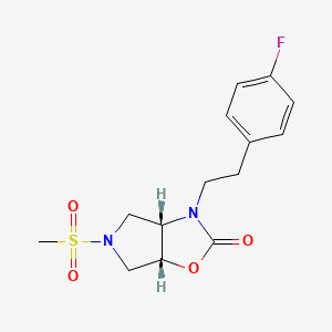 (3aS,6aR)-3-[2-(4-fluorophenyl)ethyl]-5-methylsulfonyl-3a,4,6,6a-tetrahydropyrrolo[3,4-d][1,3]oxazol-2-one