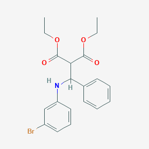 Diethyl 2-[(3-bromoanilino)(phenyl)methyl]malonate