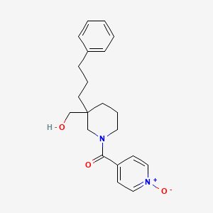 [1-(1-oxidoisonicotinoyl)-3-(3-phenylpropyl)-3-piperidinyl]methanol