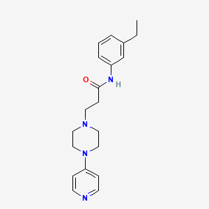 N-(3-ethylphenyl)-3-(4-pyridin-4-ylpiperazin-1-yl)propanamide