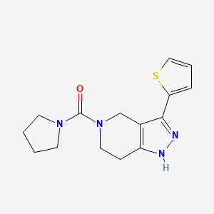 5-(pyrrolidin-1-ylcarbonyl)-3-(2-thienyl)-4,5,6,7-tetrahydro-1H-pyrazolo[4,3-c]pyridine