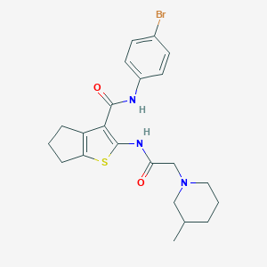 N-(4-bromophenyl)-2-{[(3-methyl-1-piperidinyl)acetyl]amino}-5,6-dihydro-4H-cyclopenta[b]thiophene-3-carboxamide