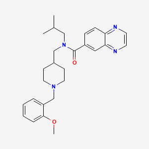 molecular formula C27H34N4O2 B3790605 N-isobutyl-N-{[1-(2-methoxybenzyl)-4-piperidinyl]methyl}-6-quinoxalinecarboxamide 