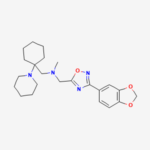 1-[3-(1,3-benzodioxol-5-yl)-1,2,4-oxadiazol-5-yl]-N-methyl-N-{[1-(1-piperidinyl)cyclohexyl]methyl}methanamine