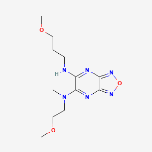 molecular formula C12H20N6O3 B3790637 N-(2-methoxyethyl)-N'-(3-methoxypropyl)-N-methyl[1,2,5]oxadiazolo[3,4-b]pyrazine-5,6-diamine 