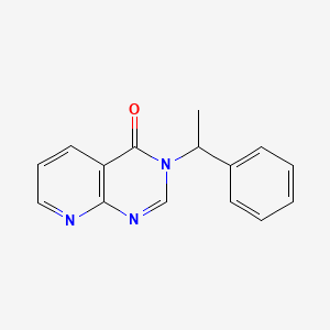 molecular formula C15H13N3O B3790642 3-(1-phenylethyl)pyrido[2,3-d]pyrimidin-4(3H)-one 