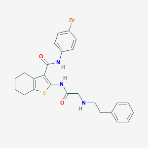 N-(4-bromophenyl)-2-({[(2-phenylethyl)amino]acetyl}amino)-4,5,6,7-tetrahydro-1-benzothiophene-3-carboxamide