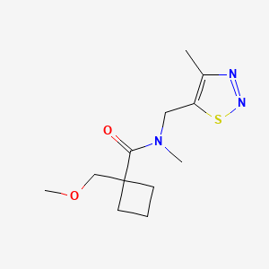 1-(methoxymethyl)-N-methyl-N-[(4-methylthiadiazol-5-yl)methyl]cyclobutane-1-carboxamide