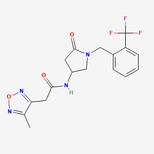 2-(4-methyl-1,2,5-oxadiazol-3-yl)-N-{5-oxo-1-[2-(trifluoromethyl)benzyl]-3-pyrrolidinyl}acetamide