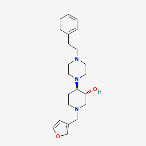 molecular formula C22H31N3O2 B3790672 (3R*,4R*)-1-(3-furylmethyl)-4-[4-(2-phenylethyl)-1-piperazinyl]-3-piperidinol 